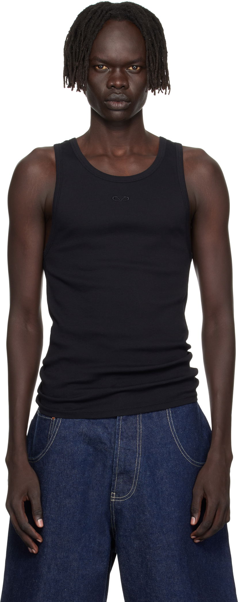 Linne VETEMENTS Vetements Oval Logo Tank Top Svart | MH76TT120B