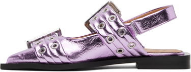 Tillbehör GANNI GANNI Buckle Slingback Flats Purpur | S2874, 2