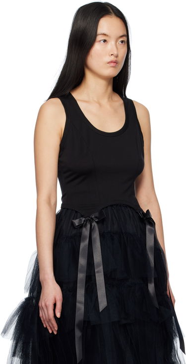 Linne Simone Rocha Simone Rocha Bow Tail Tank Top Svart | 5222 0571, 1
