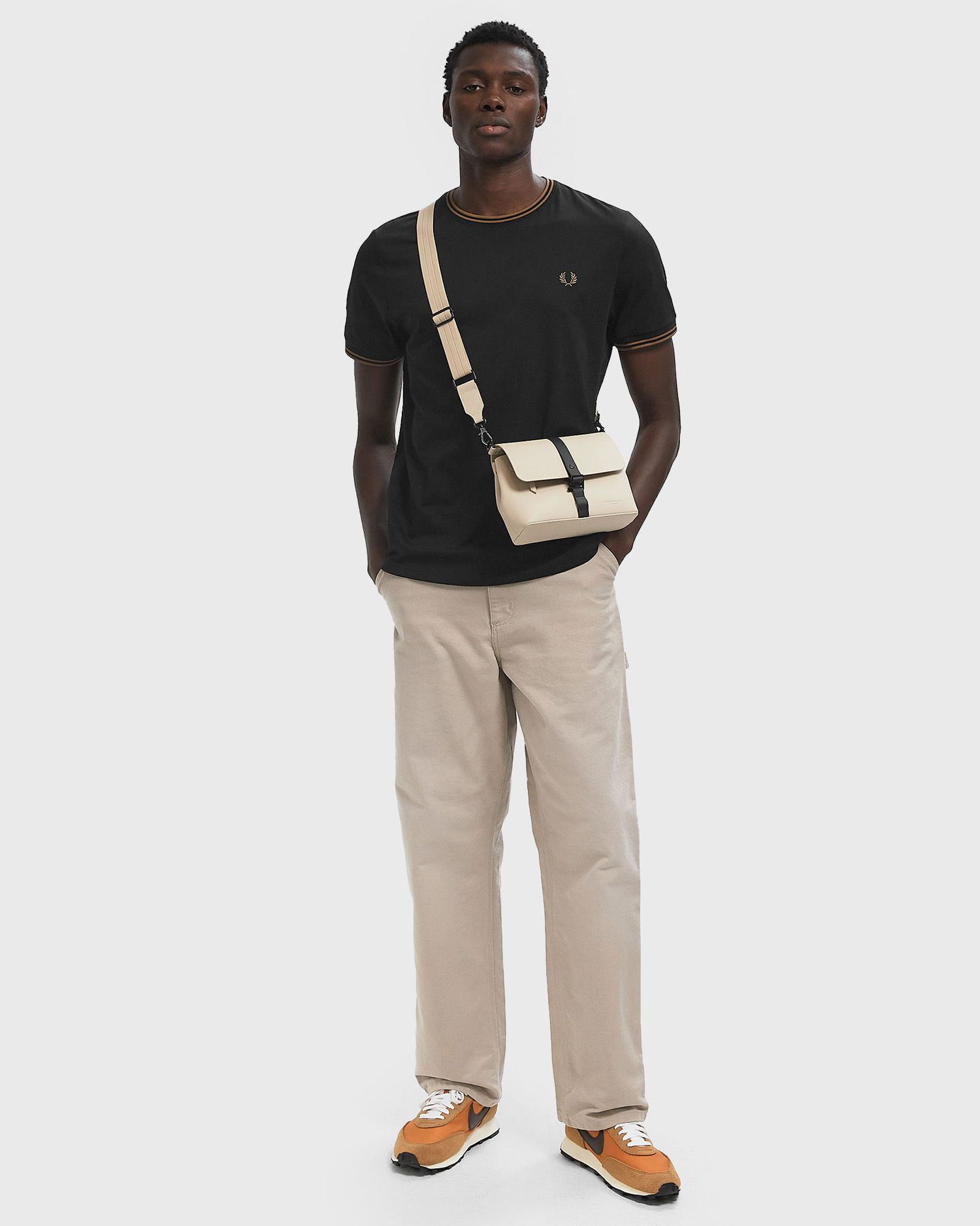 T-shirt Fred Perry Twin Tipped T-Shirt Svart | M1588V-Q27, 1