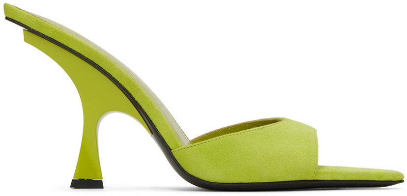 Tillbehör The Attico Attico Ester Suede Mules Grön | 242WS789 L007