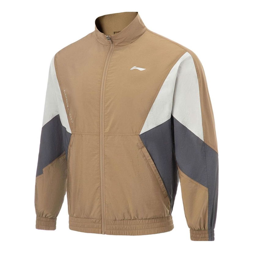 Vindjacka Li-Ning Color Block Training Jacket Brun | AFDT385-7