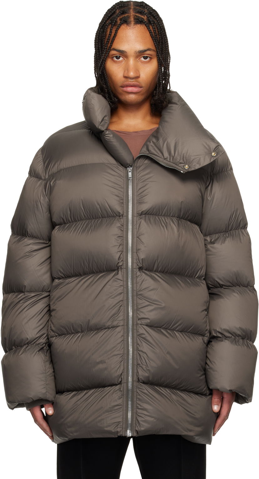 Pufferjacka Rick Owens Rick Owens Concordians Turtle Neck Puffer Coat Brun | RU02E1791 NPD3
