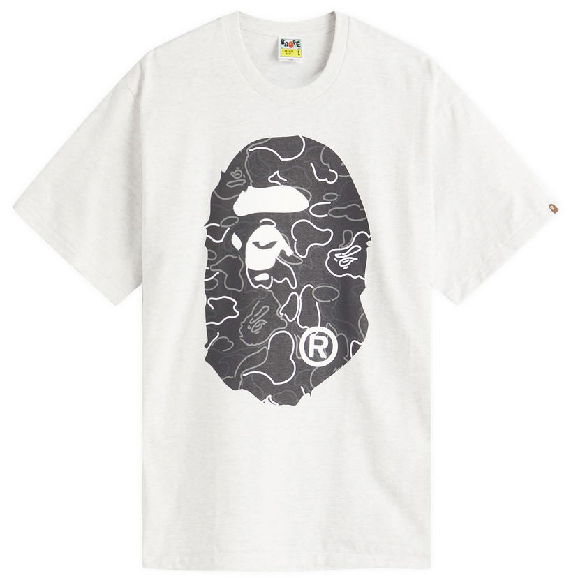T-shirt BAPE Neon Camo Big Ape Head T-Shirt, Size Large Vit | 001TEL301039M-GRY