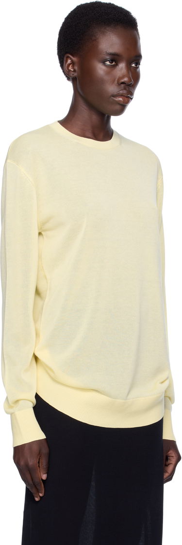 T-shirt TOTEME TOTEME Knit Long Sleeve Tee Gul | 253-WRT0604-YA0079, 1