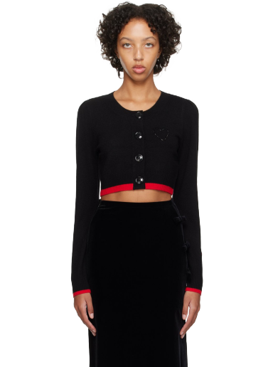 Sweater GANNI Cropped Cardigan Svart | K2028