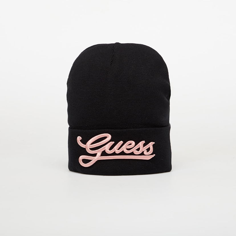 Mössa GUESS Knitted Cuffed Beanie Svart | AW5400POL01-BLA