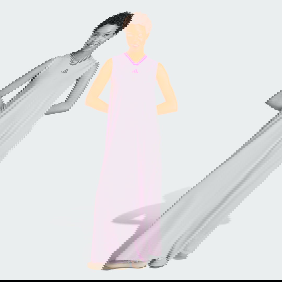 Klä adidas Performance Tiro Cut 3-Stripes Soft Mesh Long Dress Purpur | JP3067, 0