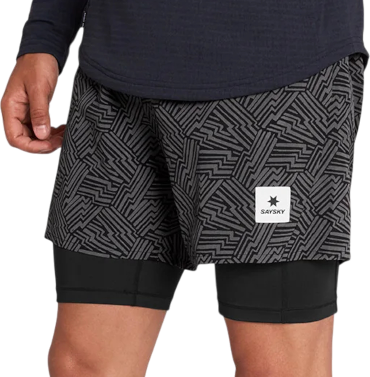 Shorts Saysky Reflective Pace 2 in 1 Shorts 5'' Svart | omrsh20c1050-omrsh20c1050, 0