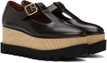 Sneakers och skor Stella McCartney Sneak-Elyse T-Bar Platform Loafers Brun | 810448AP0350, 3