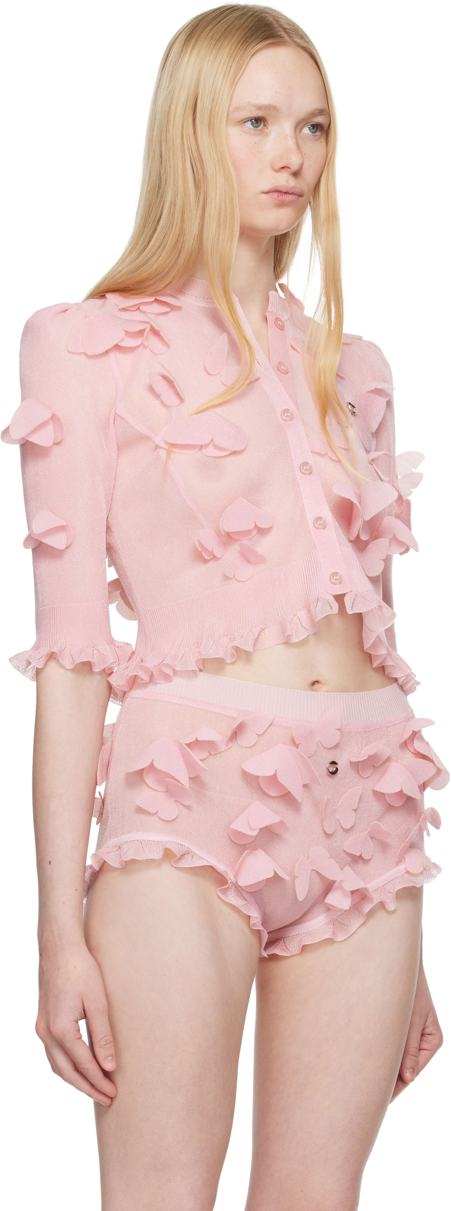 Trosor Coperni Coperni Knitted Butterfly Top Rosa | COPML142Y3015, 1