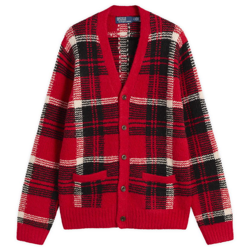 Sweater Polo by Ralph Lauren Check Cardigan Flerfärgad | 710980843001-Red