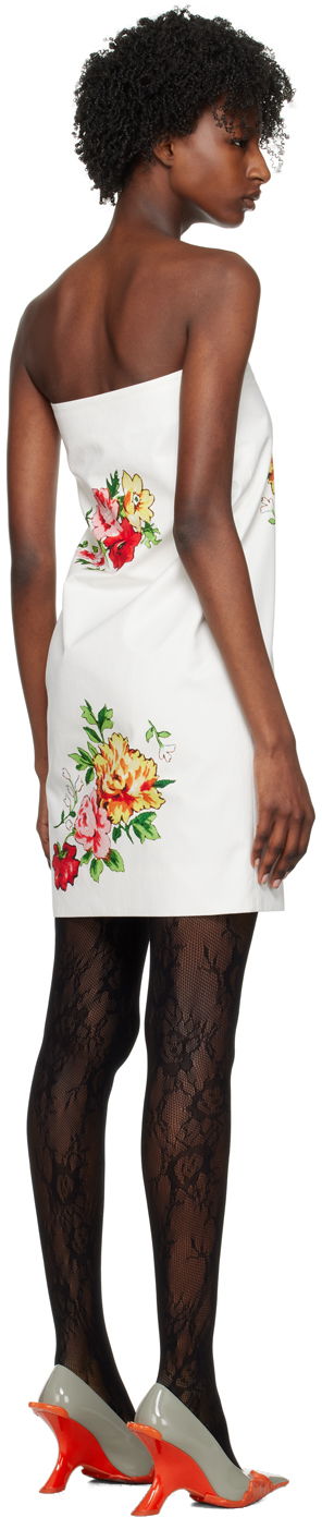 Klä We11done We11done Printed Strapless Mini Dress Vit | WD-OP1-23-016-W-MX, 2
