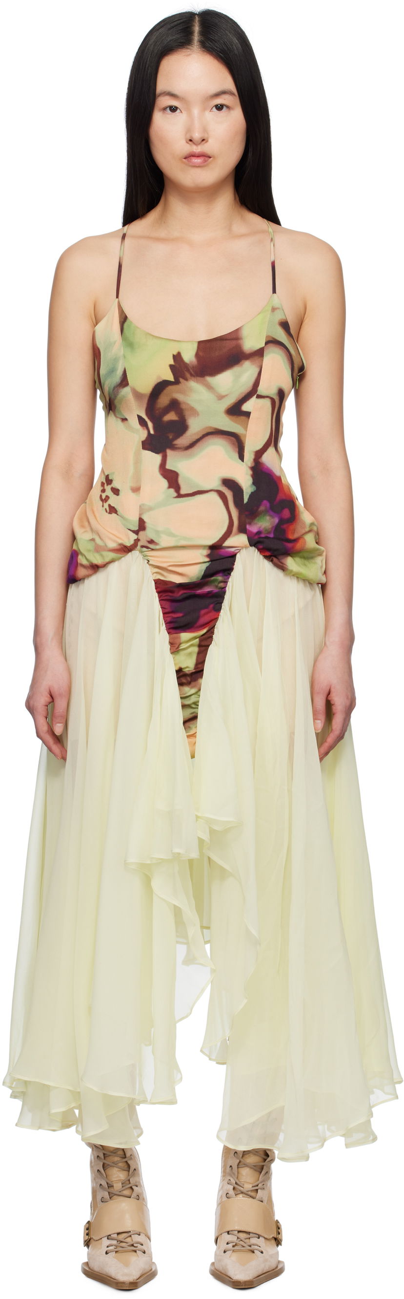 Klä Collina Strada Collina Strada Magnolia Print Maxi Dress Flerfärgad | XX4013