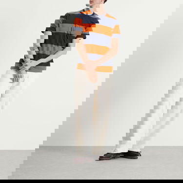 T-shirt YMC YMC Wild Ones Block Stripe T-Shirt Orange | P6ZAM-40, 4