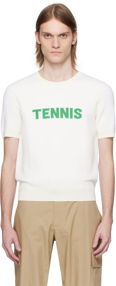 Sweater Lacoste Lacoste Runway Graphic Knit T-Shirt Vit | AH6765, 0