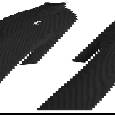 T-shirt Courrèges Short Sleeve Knit Jumper Svart | PERMPU026FI0001-9999, 1