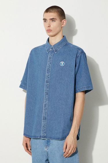 Skjorta AAPE by A Bathing Ape AAPE Relaxed Denim Shirt Blå | AAPSTM8480XXM, 3