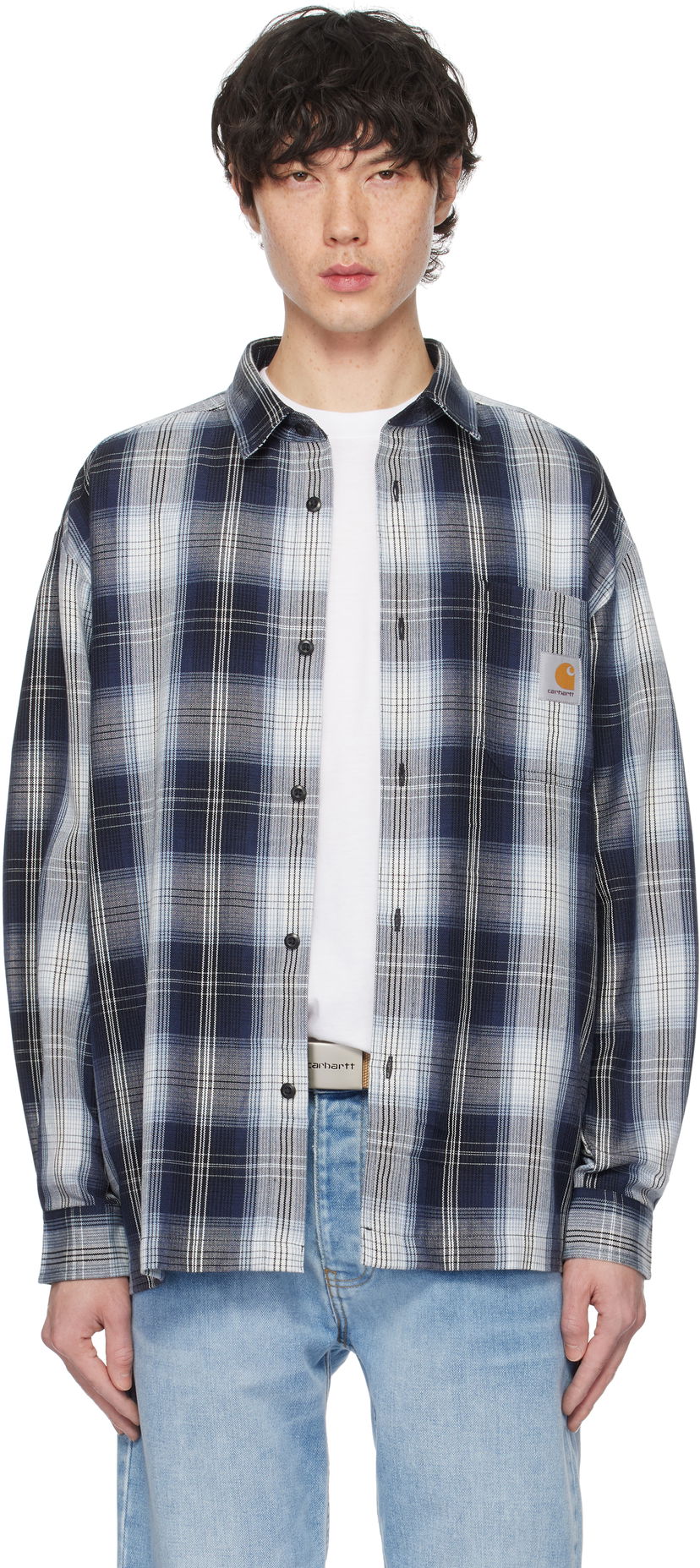 Skjorta Carhartt WIP Work In Progress Blanton Check Shirt Blå | I034379