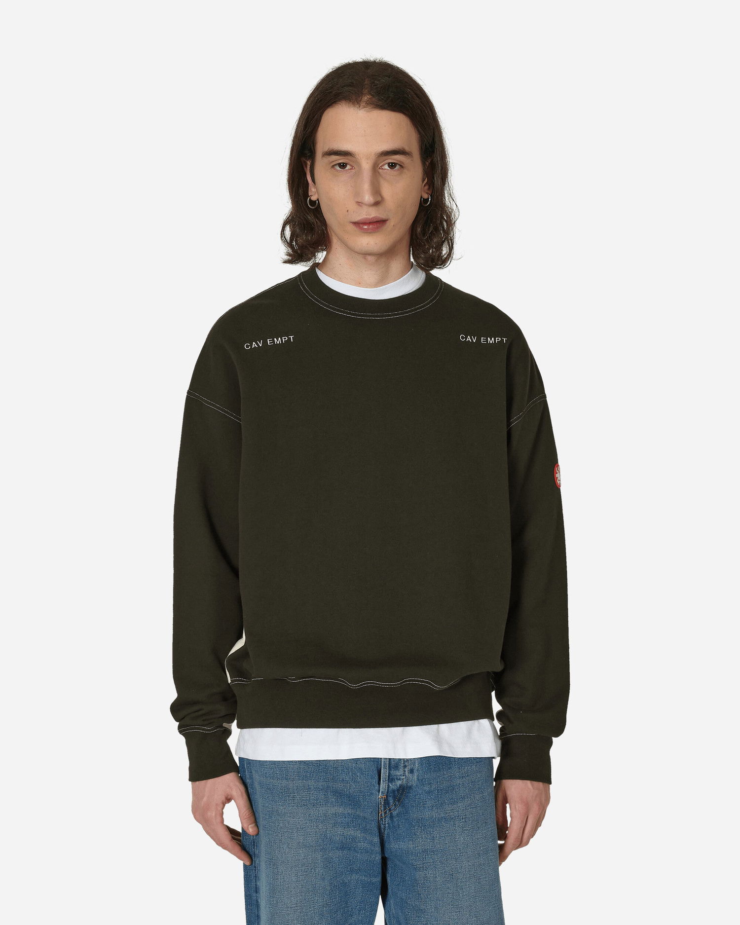 Sweatshirt Cav Empt Solid Crewneck Sweatshirt #2 Grön | CES24CS09 001, 1