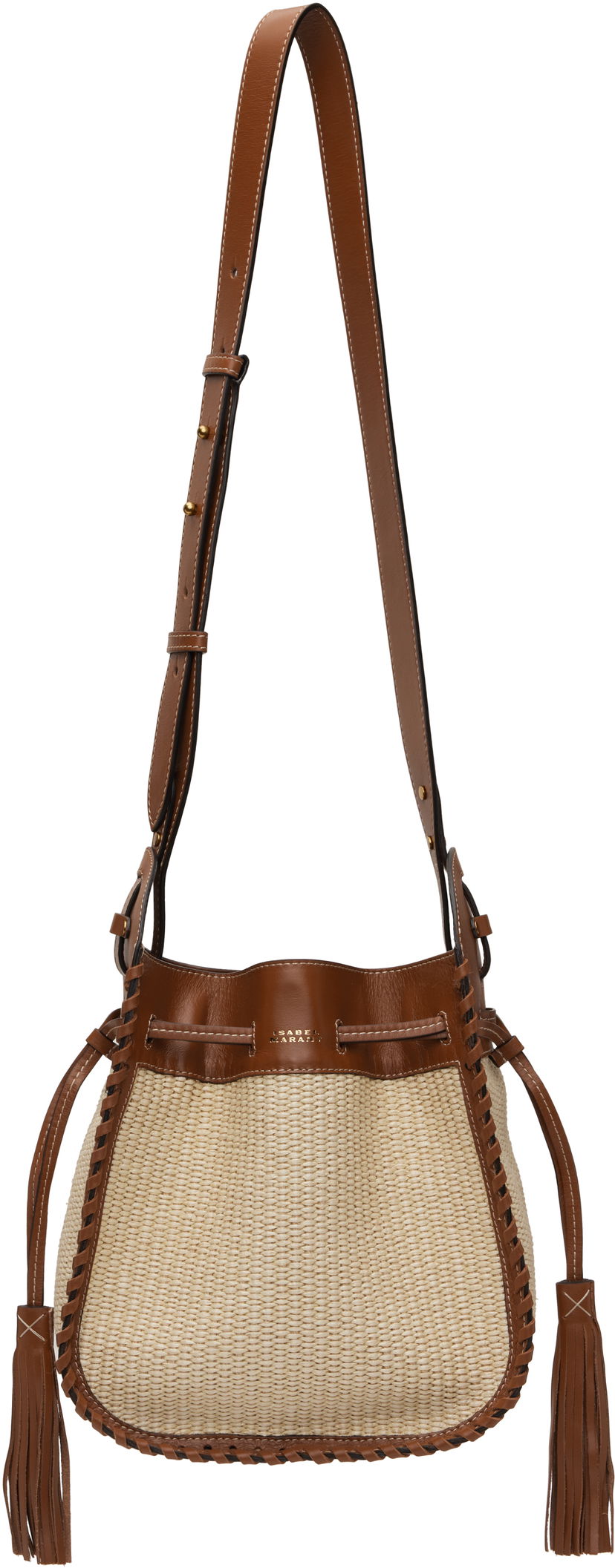 Handväska ISABEL MARANT Isabel Marant Silao Raffia Shoulder Bag Beige | PP0306FB-C1X09M
