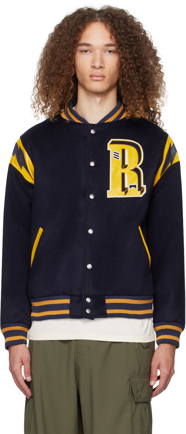 Bomberjacka Rhude 'American Spirit' Bomber Jacket Mörkblå | RHPS24JA01612133