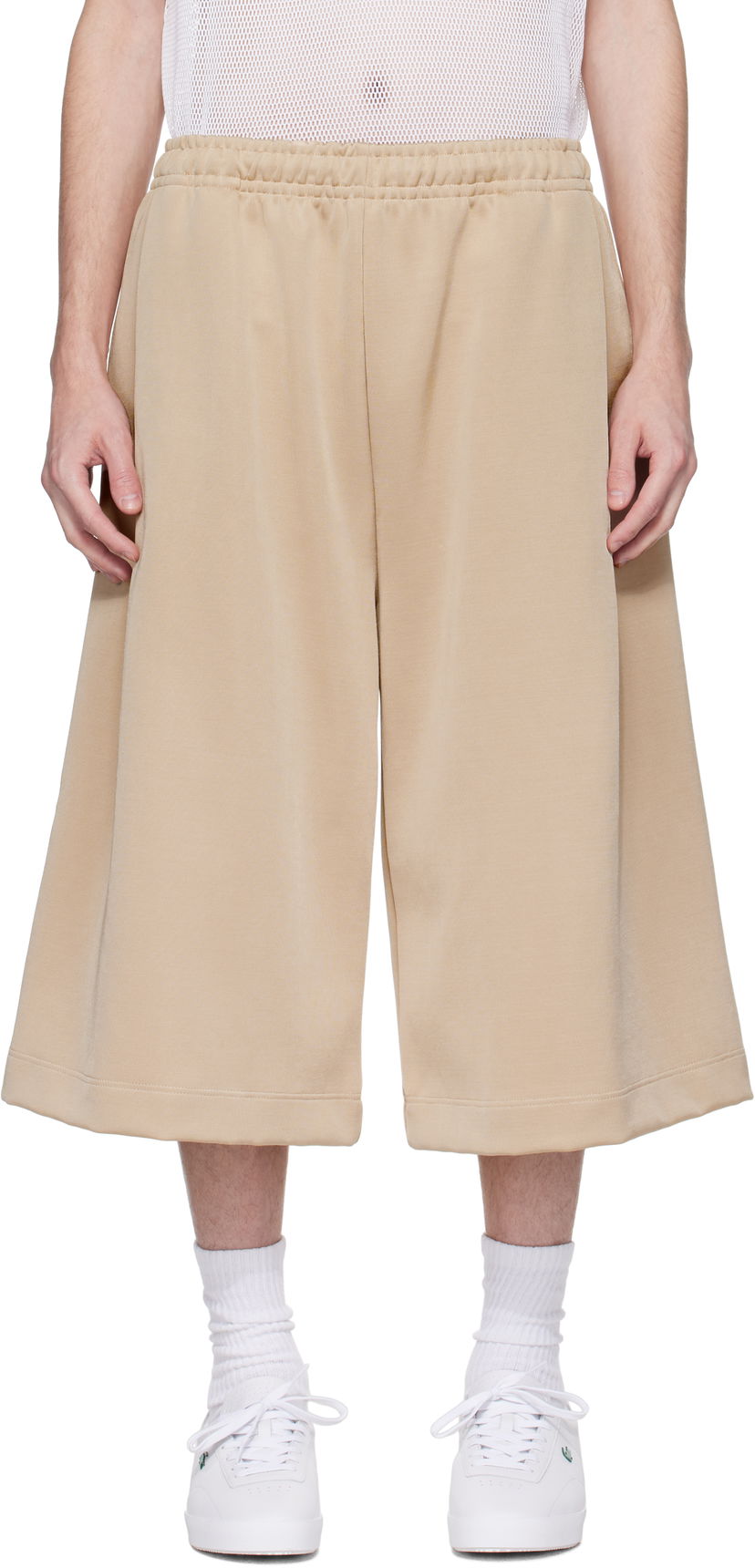 Shorts Lacoste Lacoste Runway Oversized Bermuda Shorts Beige | GH7422