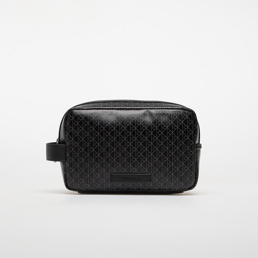 Resväska CALVIN KLEIN Calvin Klein Emblem Aop Coated Dopp Kit Svart | LV04D1082G UB1