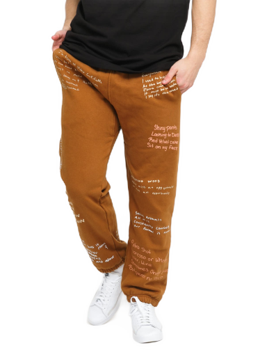 Träningsbyxor Pleasures Remote Sweatpants Brun | P21W026