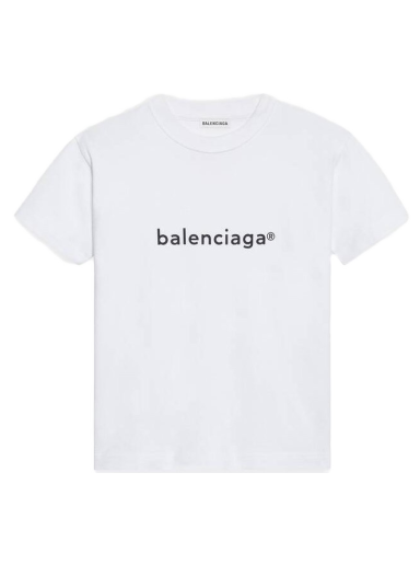 T-shirt Balenciaga New Copyright Fitted T-shirt Vit | 612964TIV549040