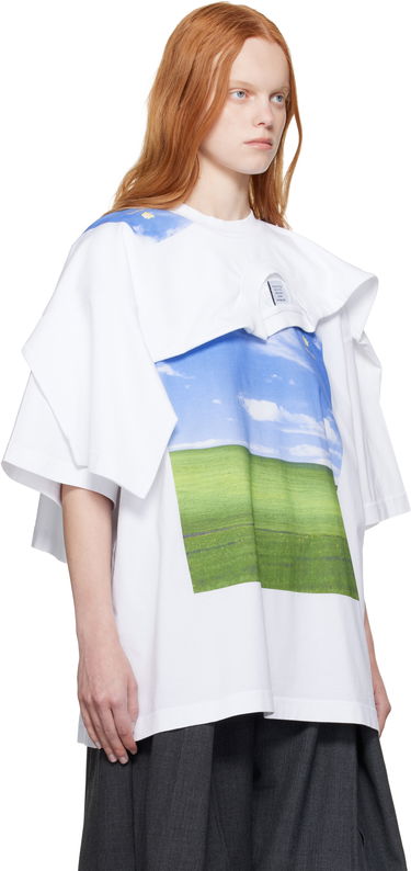 T-shirt VETEMENTS Vetements Desktop Double Layered T-Shirt Vit | UH76TR770W, 1