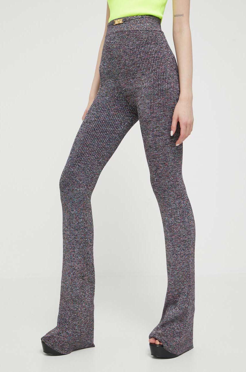 Byxor GCDS Lurex Melange Knit Trousers Grå | SS23W680909, 0
