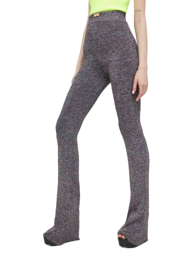 Byxor GCDS Lurex Melange Knit Trousers Grå | SS23W680909