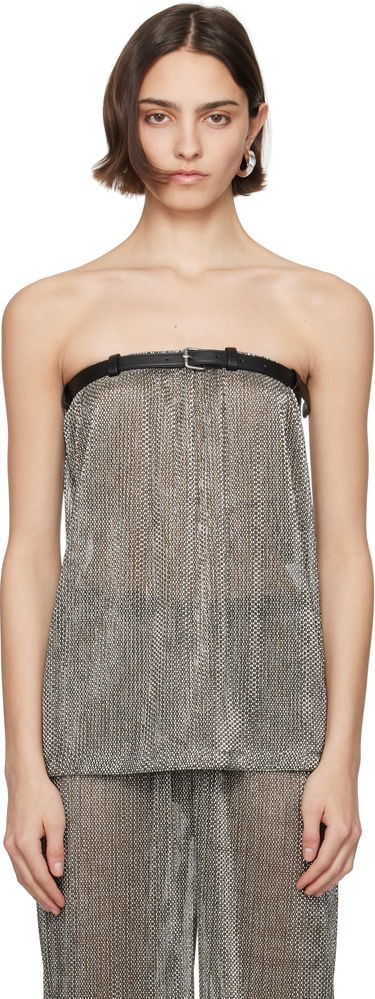 Linne Nanushka Nanushka Gilma Metallic Knit Bandeau Top Metallisk | NW25SSTP29882, 0