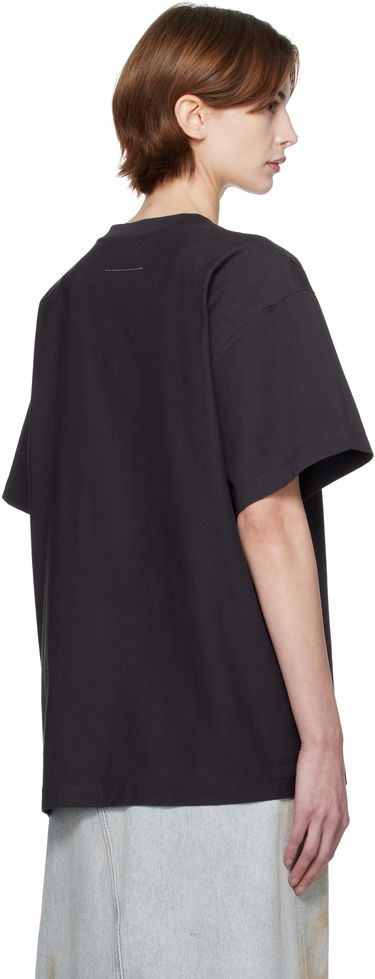 T-shirt Maison Margiela MM6 Maison Margiela Topaz Blue Graphic T-Shirt Svart | SH0GC0041 S24311, 2