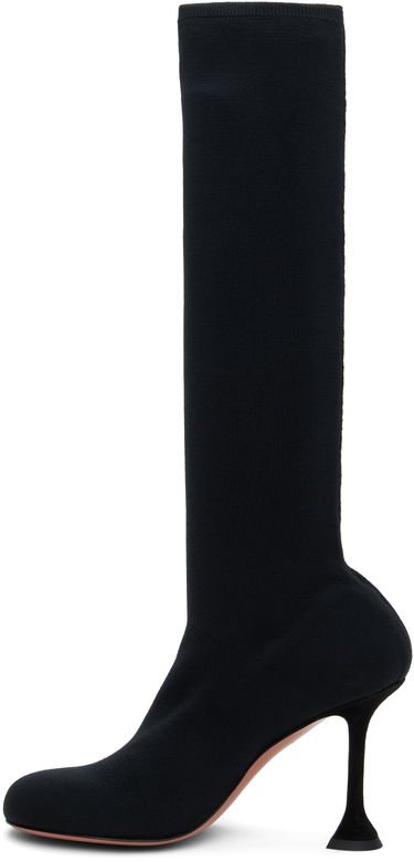Sneakers och skor Amina Muaddi Amina Muaddi Veneda Stretch Tall Boots Svart | VENEDA STRETCH BOOT 95 KNIT, 2