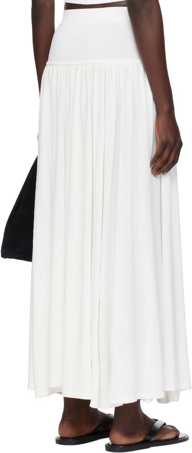 Kjol Loulou de Saison Loulou de Saison Romy Maxi Skirt Vit | ROMY, 2