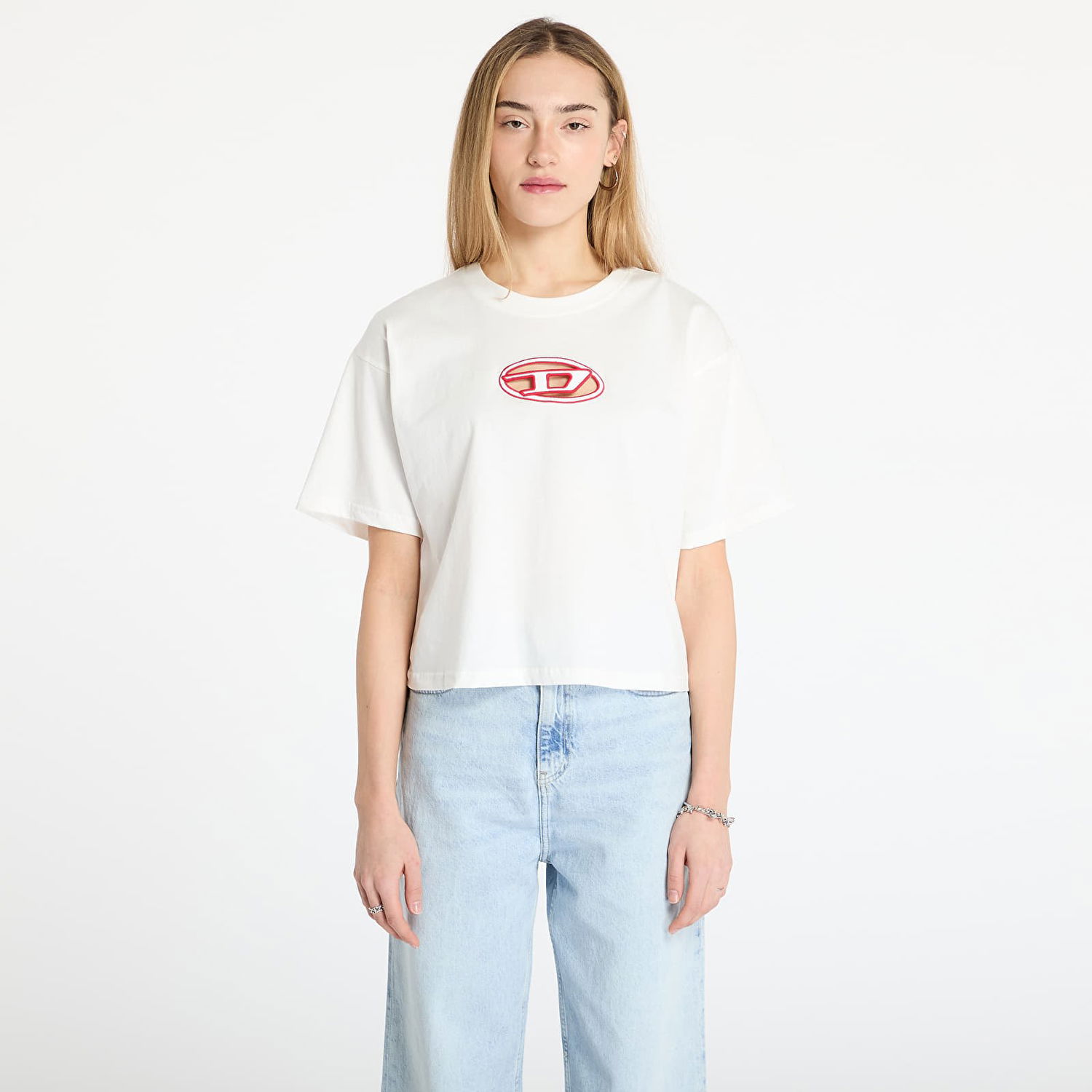 Crop top Diesel Diesel T-Buxt-Crop-Od Cropped T-Shirt Vit | A15096_0NIAX 141A White, 0