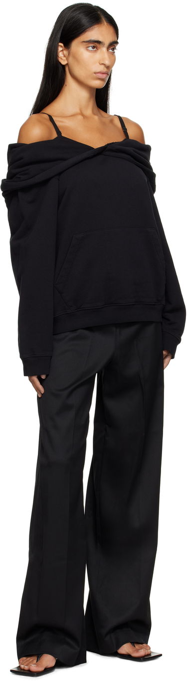 Sweatshirt Maison Margiela MM6 Maison Margiela Off-The-Shoulder Hoodie Svart | S52GU0244 M25014, 3