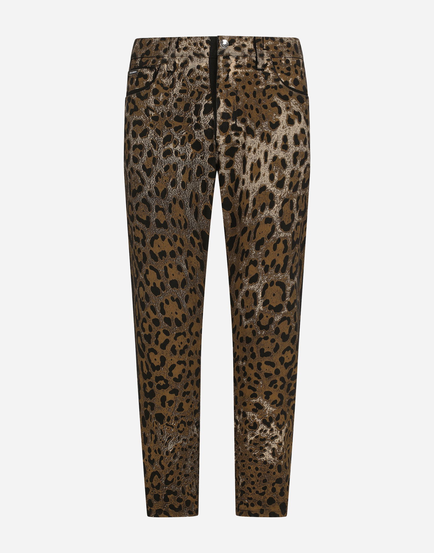 Jeans Dolce & Gabbana Dolce & Gabbana Leopard Print Denim Pants Brun | GYJDADG8EI1S9001, 0