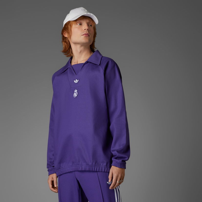 Sweater adidas Performance Real Madrid Terrace Icons Drill Top Purpur | JF2578