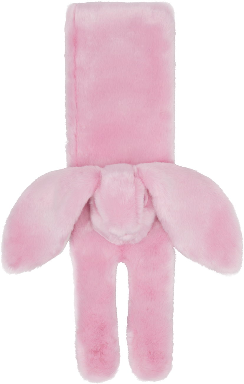 Halsduk KENZO Kenzo Bunny Faux-Fur Scarf Rosa | FF62EW0169FW