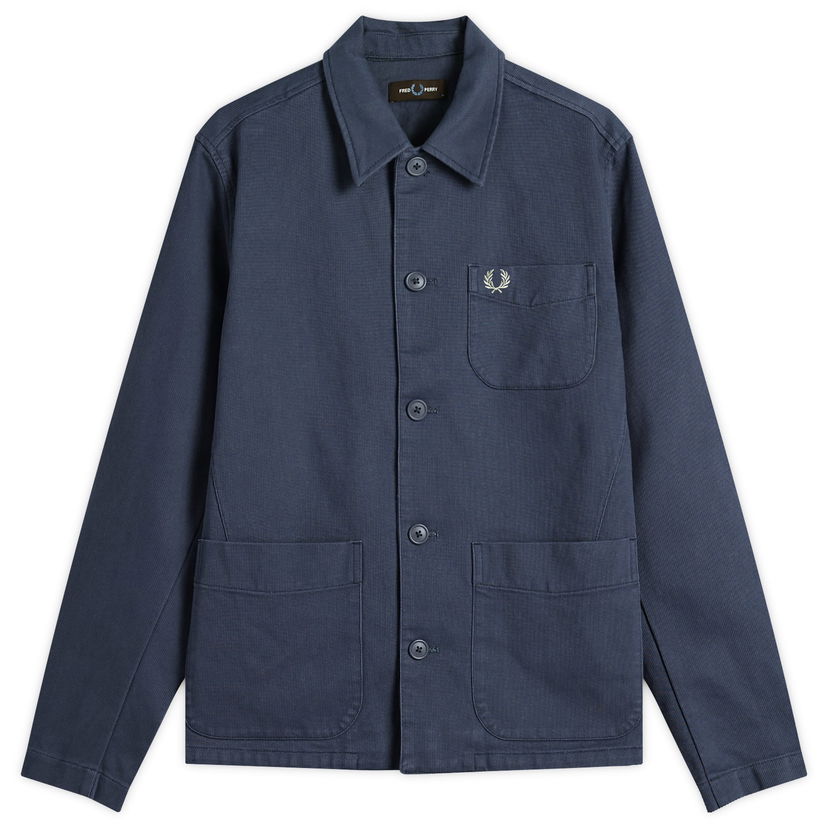 Skjorta Fred Perry Bedford Corduroy Overshirt, Size Large Blå | M1701-738