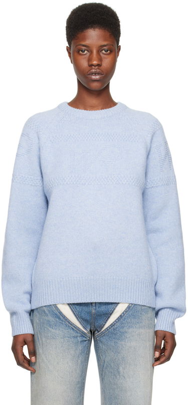 Sweater We11done Jacquard Sweater Blå | WD-KT0-24-616-U-SK, 0