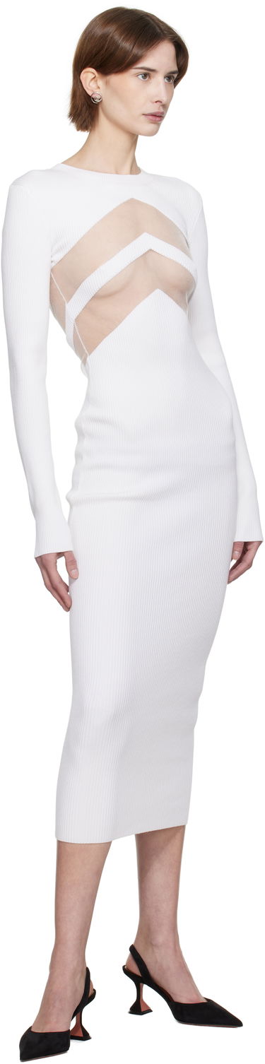 Klä Jean Paul Gaultier Jean Paul Gaultier 'The Chevrons' Midi Dress Vit | 25/33-F-RO379-M085-01, 3