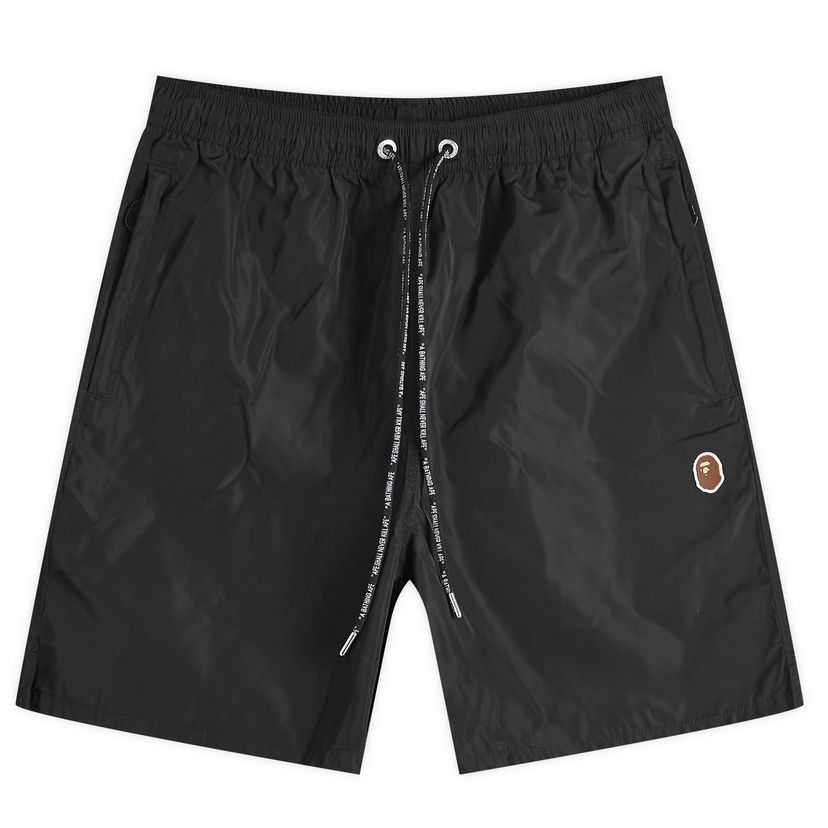 Shorts BAPE A Bathing Ape Ape Head Nylon Beach Short Svart | 001SPK301322M-BLK