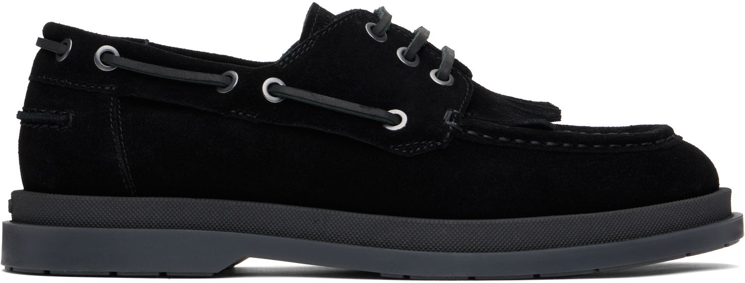 Tillbehör BOSS Hugo Suede Fringe Trim Loafers Svart | 50536224, 0