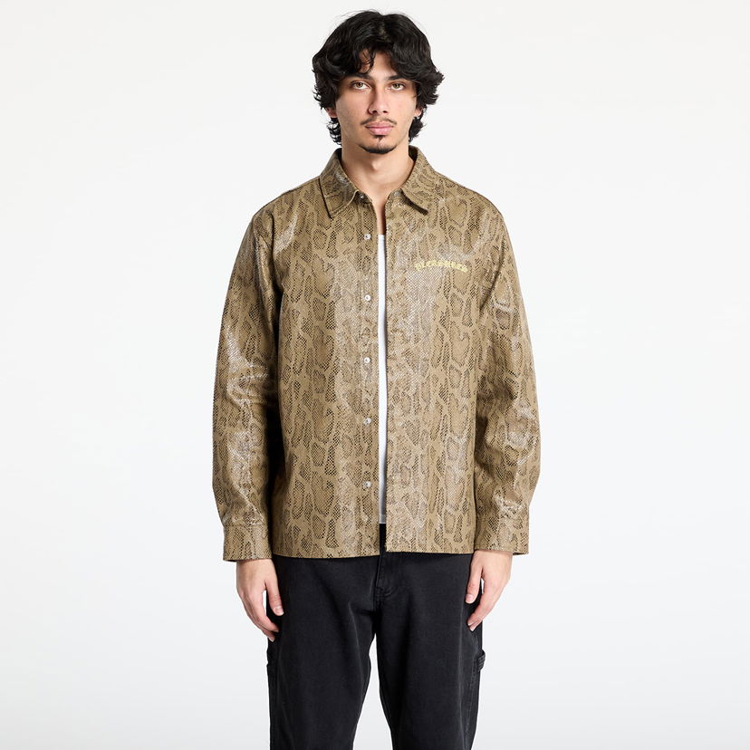 Skjorta Pleasures PLEASURES Anaconda Overshirt Brun | P25SP004 BROWN