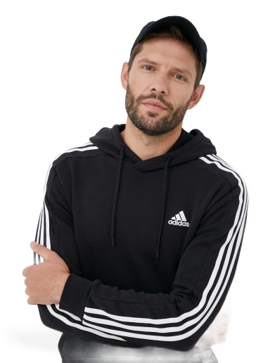 Sweatshirt adidas Performance Essentials Fleece 3-Stripes Hoodie Svart | IB4028