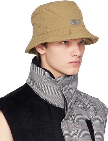 Hatt Feng Chen Wang Feng Chen Wang Quilted Bucket Hat Beige | FUF14AC15K, 3